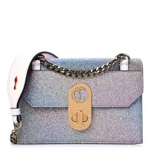 Christian Louboutin Glitter Calfskin Elisa Mini Shoulder Bag